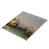 Arona und das Schloss von Angera, See Maggiore, Fliese (Seite)