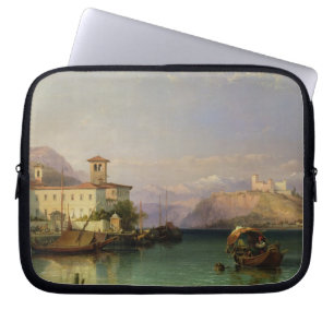 Arona und das Schloss von Angera, See Maggiore, Laptopschutzhülle