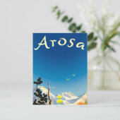 Arosa-Berge, Sommerfeld Postkarte (Stehend Vorderseite)