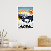 Arosa, Bergresort, Schweiz, Vintag Poster (Küche)