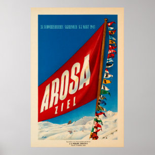 Arosa, die Schweiz, Ski-Reise-Plakat Poster