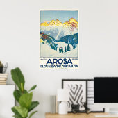 Arosa Graubünden Switzerland Vintage Ski Poster (Heimbüro)