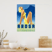 Arosa Graubünden Switzerland Vintage Travel Poster (Küche)