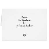 Arosa-Karte (Rückseite Horizontal)