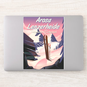 Arosa Lenzerheide, Schweiz Skiposter. Aufkleber