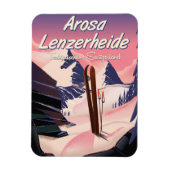 Arosa Lenzerheide, Schweizer Skiposter. Magnet (Vertikal)