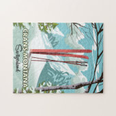 Arosa Lenzerheide, Schweizer Skiposter. Magnet J Puzzle (Horizontal)