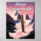 Arosa Lenzerheide, Schweizer Skiposter. Poster (Vorne)