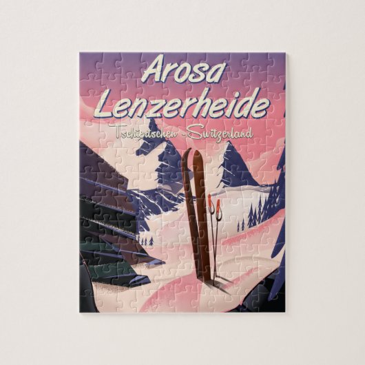 Arosa Lenzerheide, Schweizer Skiposter. Puzzle (Vertikal)