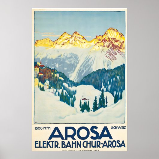 Arosa Schweiz Chur-Arosa-Bahn Arosabahn Poster (Vorne)