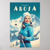 Arosa, Schweiz, Ski Poster (Vorne)