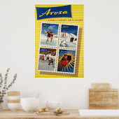 Arosa, Schweiz, Ski-Travel Poster (Küche)