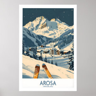 Arosa Ski Druck - Schweiz 1 Poster