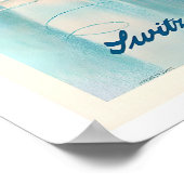 Arosa Switzerland Mountain Snow Winter Vintage Ski Poster (Ecke)