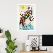 Arosa Switzerland Mountain Snow Winter Vintage Ski Poster (Heimbüro)