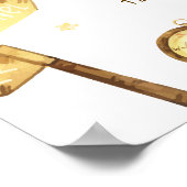 Around The World Airplane Baby Shower Welcome  Poster (Ecke)