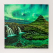 Aroura Borealis über Island Puzzle (Vertikal)