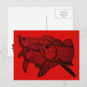 Arowana Postkarte (Vorne/Hinten)