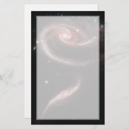 Arp 273 Galaxy Pair (Hubble Telescope) Briefpapier (Vorne/Hinten)
