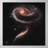 Arp 273 Interagierende Galaxien (Hubble Telescope) Poster (Vorne)