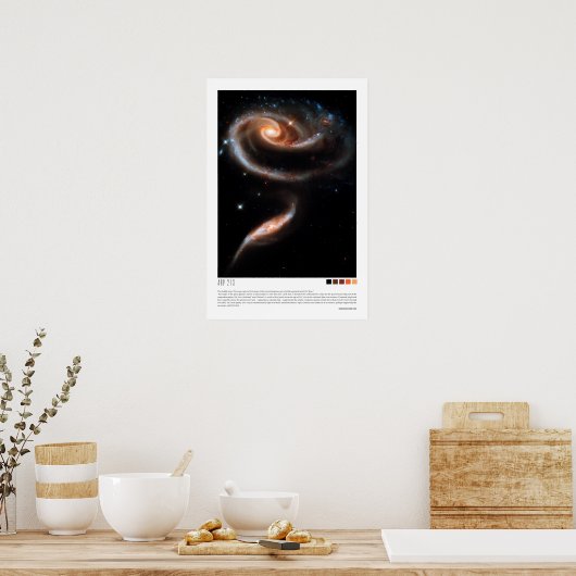 Arp 273 Interagierende Galaxien (Hubble Telescope) Poster (Küche)