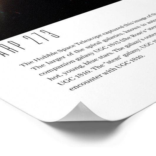 Arp 273 Interagierende Galaxien (Hubble Telescope) Poster (Ecke)