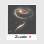 Arp 273 Interaktive Galaxien in Andromeda. Aufkleber (Blatt)