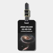 Arp 273 Interaktive Galaxien in Andromeda. Gepäckanhänger (Vorderseite vertikal)