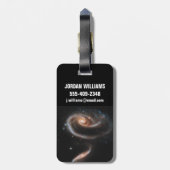 Arp 273 Interaktive Galaxien in Andromeda. Gepäckanhänger (Rückseite vertikal)