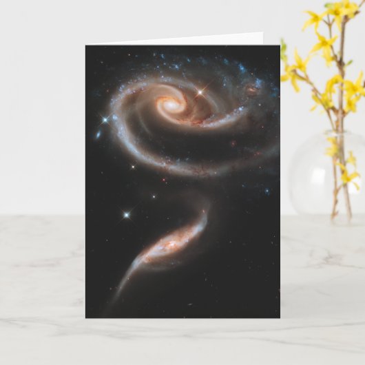 Arp 273 Interaktive Galaxien in Andromeda. Karte (Gelbe Blume)