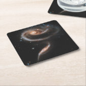 Arp 273 Interaktive Galaxien in Andromeda. Rechteckiger Pappuntersetzer (angewinkelt)