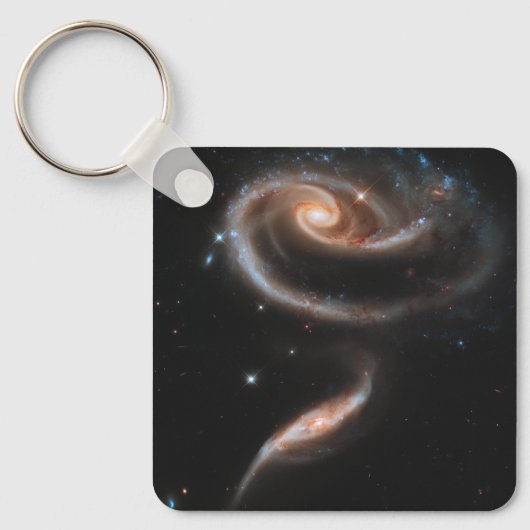 Arp 273 Interaktive Galaxien in Andromeda. Schlüsselanhänger (Vorderseite)