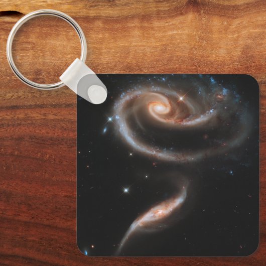 Arp 273 Interaktive Galaxien in Andromeda. Schlüsselanhänger (Vorderseite)