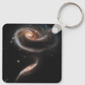 Arp 273 Interaktive Galaxien in Andromeda. Schlüsselanhänger (Rückseite)