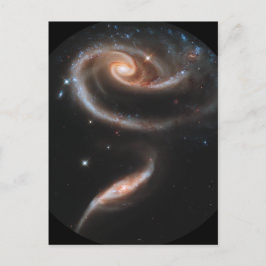 ARP-273 Interaktive Galaxien Postkarte (Vorderseite)