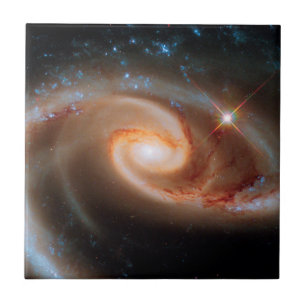 Arp 273 Rose Galaxies Hubble Weltraumteleskop Foto Fliese