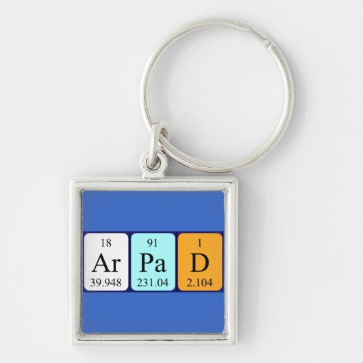 Árpád Periodic Table name keyring Schlüsselanhänger (Vorne)