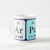 Árpád Periodische Tasse des Tabellennamens (Vorderseite Links)