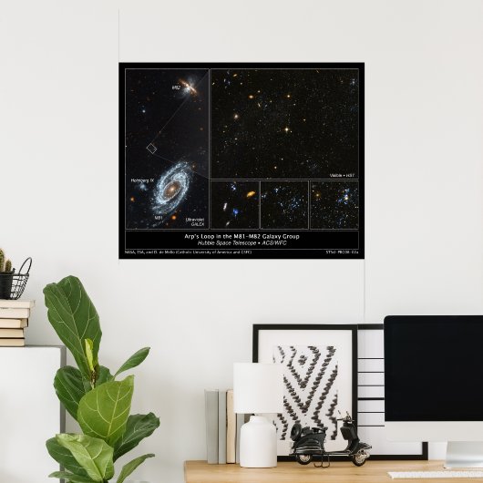 Arp's Loop in M81 - M82 Galaxy Group Poster (Heimbüro)