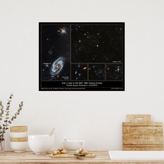 Arp's Loop in M81 - M82 Galaxy Group Poster (Küche)