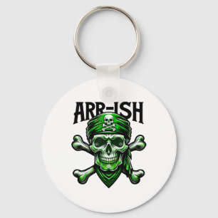 Arr-ish Irischer Pirat St. Patricks Day Totenkopf Schlüsselanhänger