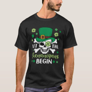 Arr ish Pirate Skull Lass The Shenanigans T-Shirt