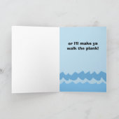 Arr Pirate Boy Funny Birthday Card Vorlage (Innenseite)