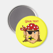 Arr Pirate Man Customizable Pirate Stuff Magnet (Vorderseite/Rückseite)