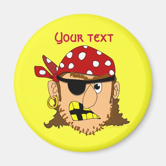 Arr Pirate Man Customizable Pirate Stuff Magnet (Vorne)