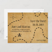 Arr!  Piraten-Themed Party Ankündigungspostkarte (Vorne/Hinten)