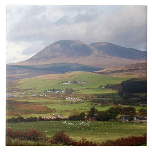 Arran, landschaftliche Landschaft Schottlands Fliese (Vorderseite)