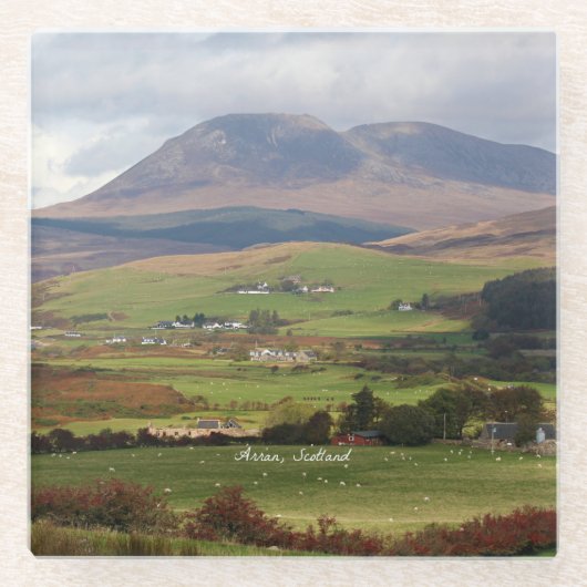 Arran, landschaftliche Landschaft Schottlands Glasuntersetzer (Vorderseite)