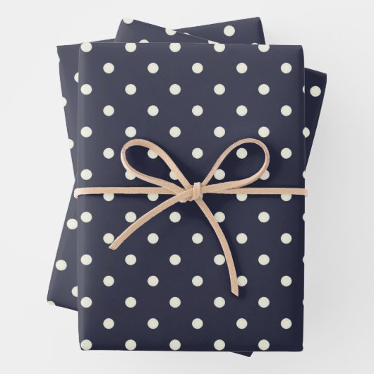 Arrangeierte Symphonie von Indigo Blue & White Pol Geschenkpapier Set (Beispiel)