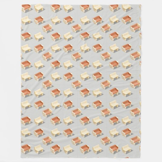 Arrangement of marble textured isometric benches fleecedecke (Vorderseite)